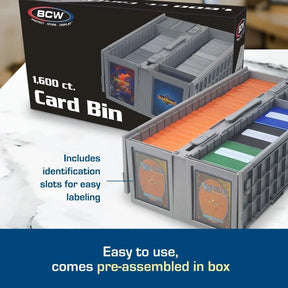 BCW Game Supplies > Card Boxes BCW: Collectible Card Bin 1600ct - Gray 722626015281 1-CCB-1600-GRY