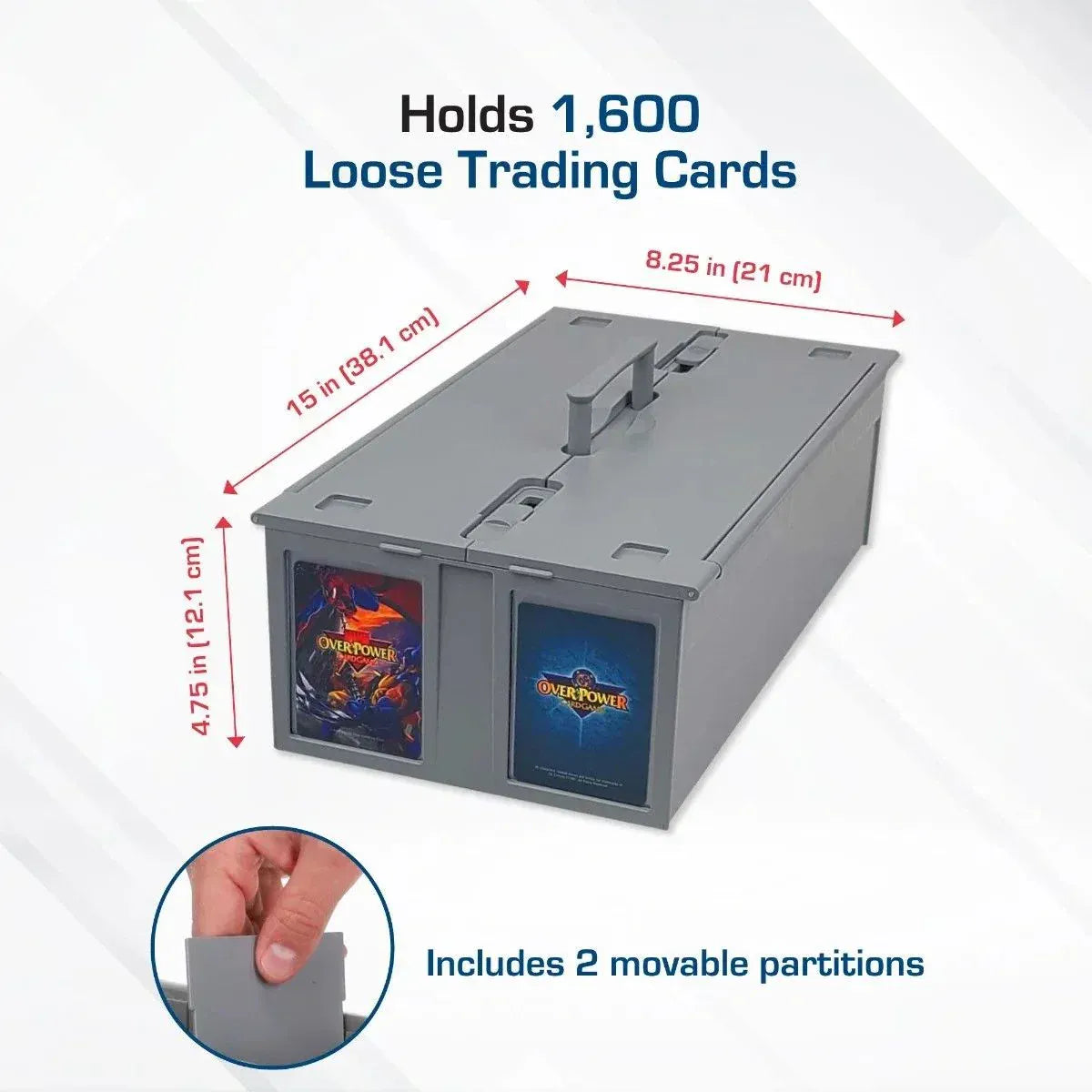 BCW Game Supplies > Card Boxes BCW: Collectible Card Bin 1600ct - Gray 722626015281 1-CCB-1600-GRY