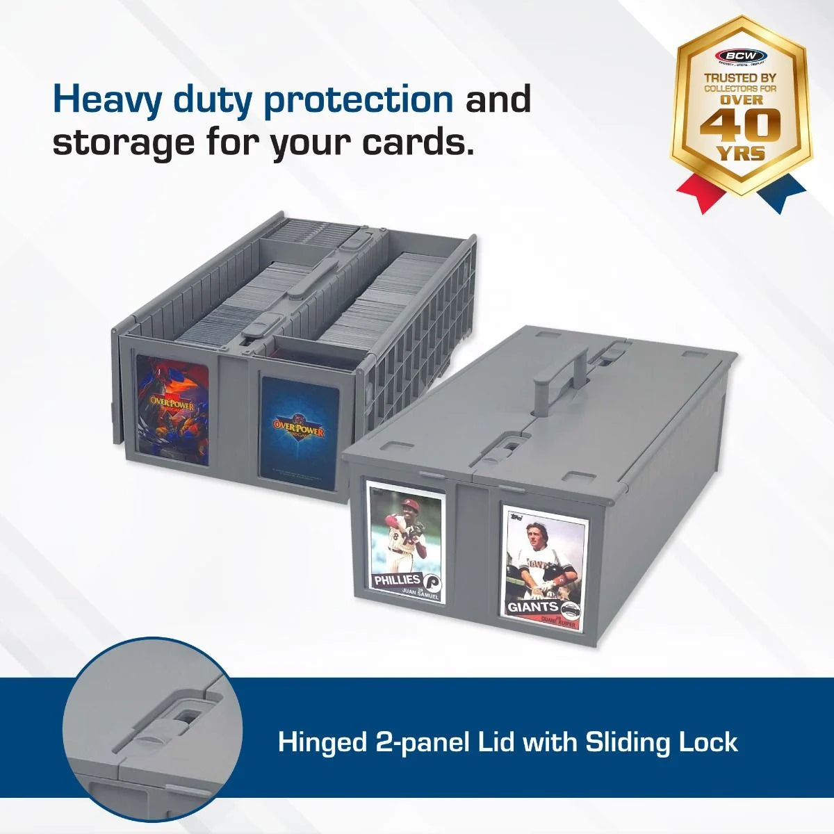 BCW Game Supplies > Card Boxes BCW: Collectible Card Bin 1600ct - Gray 722626015281 1-CCB-1600-GRY