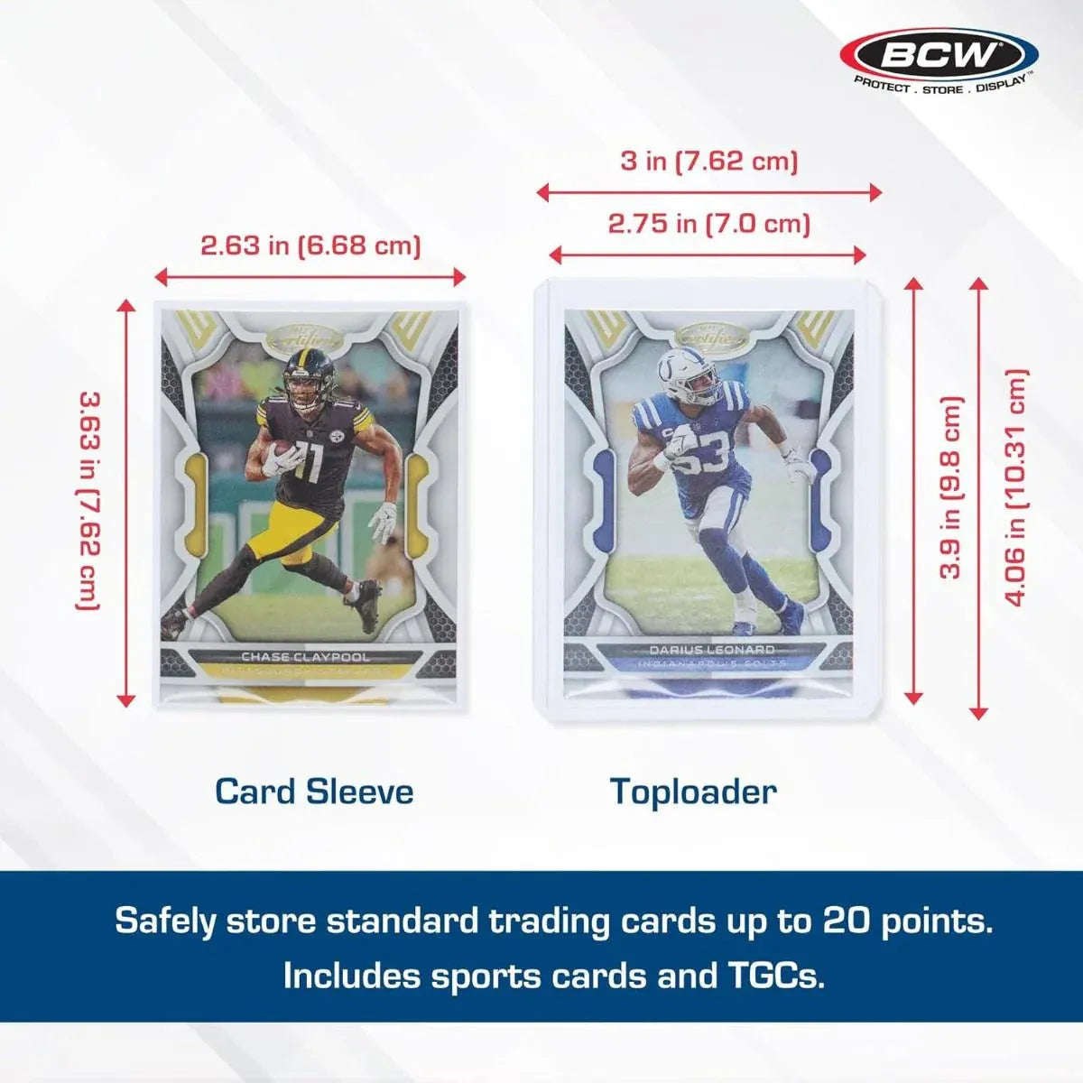 BCW Game Supplies > Card Sleeves BCW: 3x4 Card Sleeve and Toploader - Combo 100 Pack 722626037320 1-SSLVTLCH-100