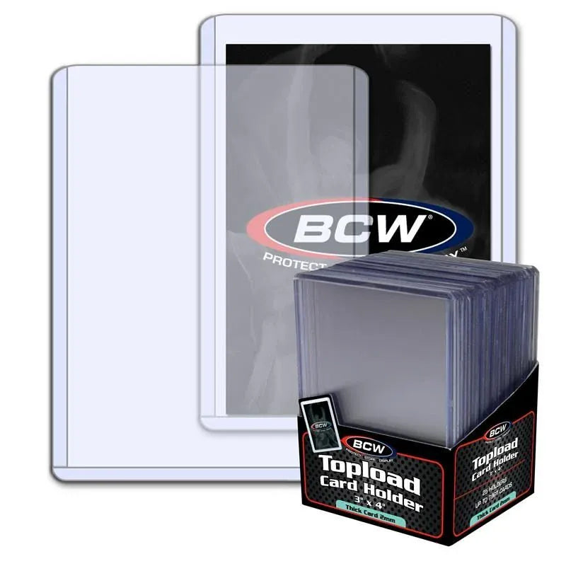 BCW Game Supplies > Card Sleeves BCW: 3x4 Thick Topload Card Holder - 79 Pt. 722626902307 1-TLCH-TH-2MM