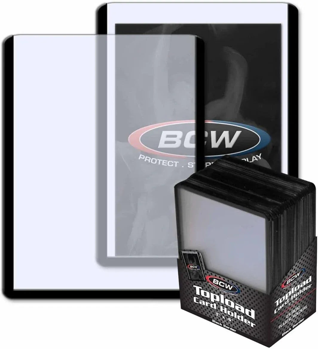 BCW Game Supplies > Card Sleeves BCW: 3x4 Topload Card Holder - Black Border 722626902406 1-TLCH-BK