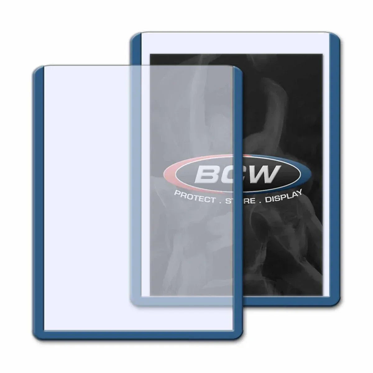 BCW Game Supplies > Card Sleeves BCW: 3x4 Topload Card Holder - Blue Border 722626902413 1-TLCH-BL