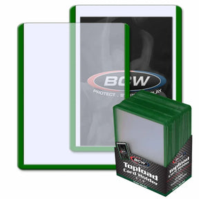 BCW Game Supplies > Card Sleeves BCW: 3x4 Topload Card Holder - Green Border 722626902437 1-TLCH-GR