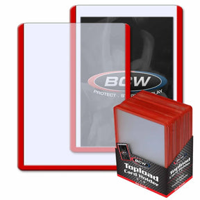 BCW Game Supplies > Card Sleeves BCW: 3x4 Topload Card Holder - Red Border 722626902420 1-TLCH-RD