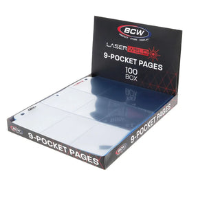 BCW Game Supplies > Card Sleeves BCW: LaserWeld 9-Pocket Pages (100ct) 722626036255 1-LWP9T-100