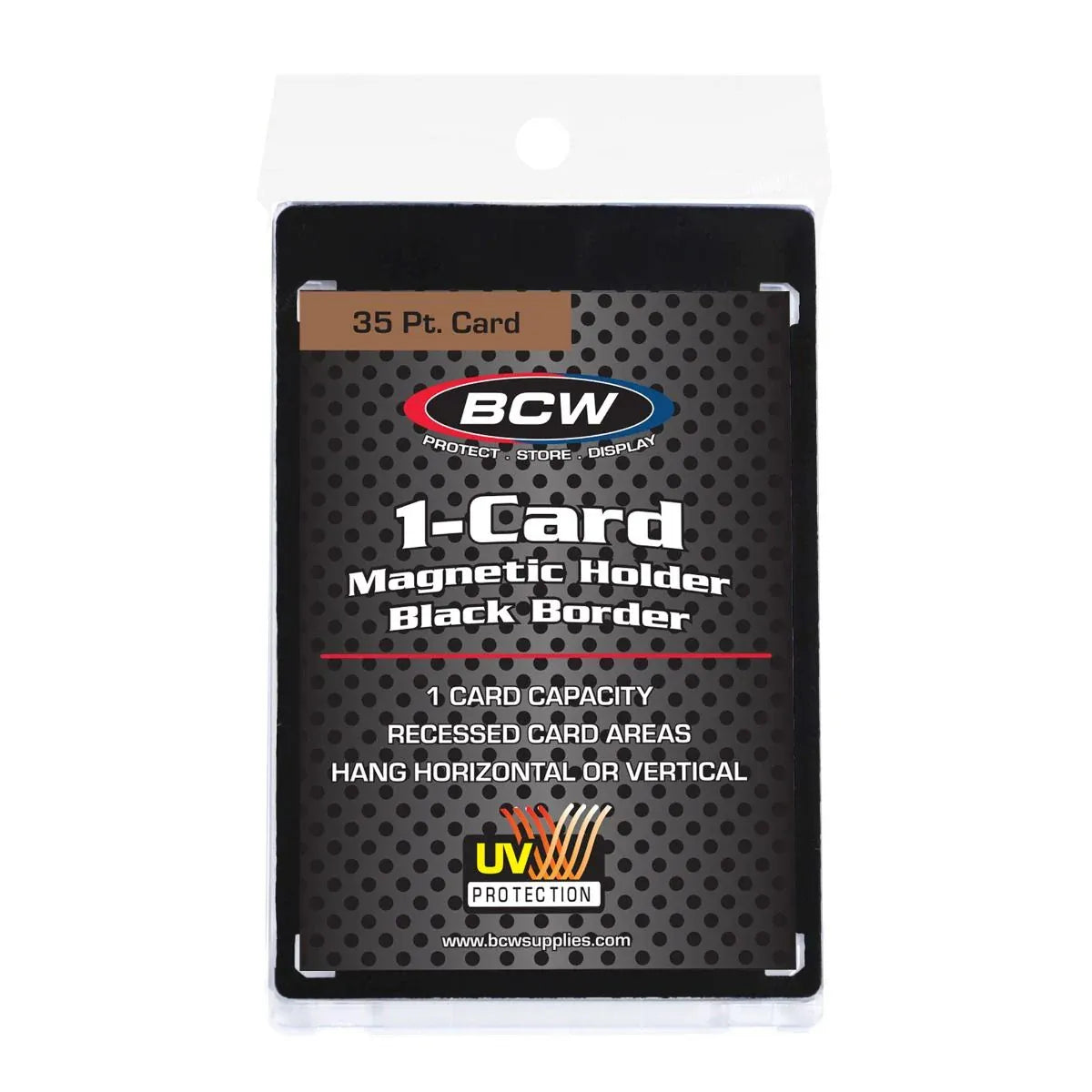 BCW Game Supplies > Card Sleeves BCW: Magnetic Card Holder - 35 PT. Black Border 722626038501 1-MCH-35-BLK