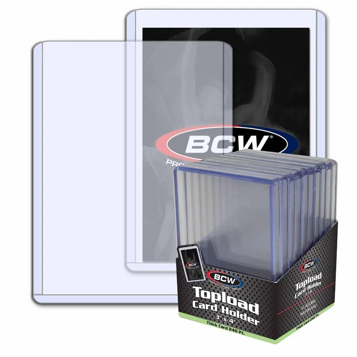 BCW Game Supplies > Card Sleeves BCW: Thick Card Topload Holder - 240 PT. 722626902604 1-TLCH-TH-7MM