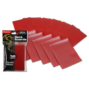 BCW Game Supplies > Card Sleeves Deck Protector: Deck Guard: Matte Red (50) 722626005220 BCDDGMRED