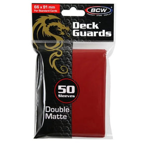 BCW Game Supplies > Card Sleeves Deck Protector: Deck Guard: Matte Red (50) 722626005220 BCDDGMRED