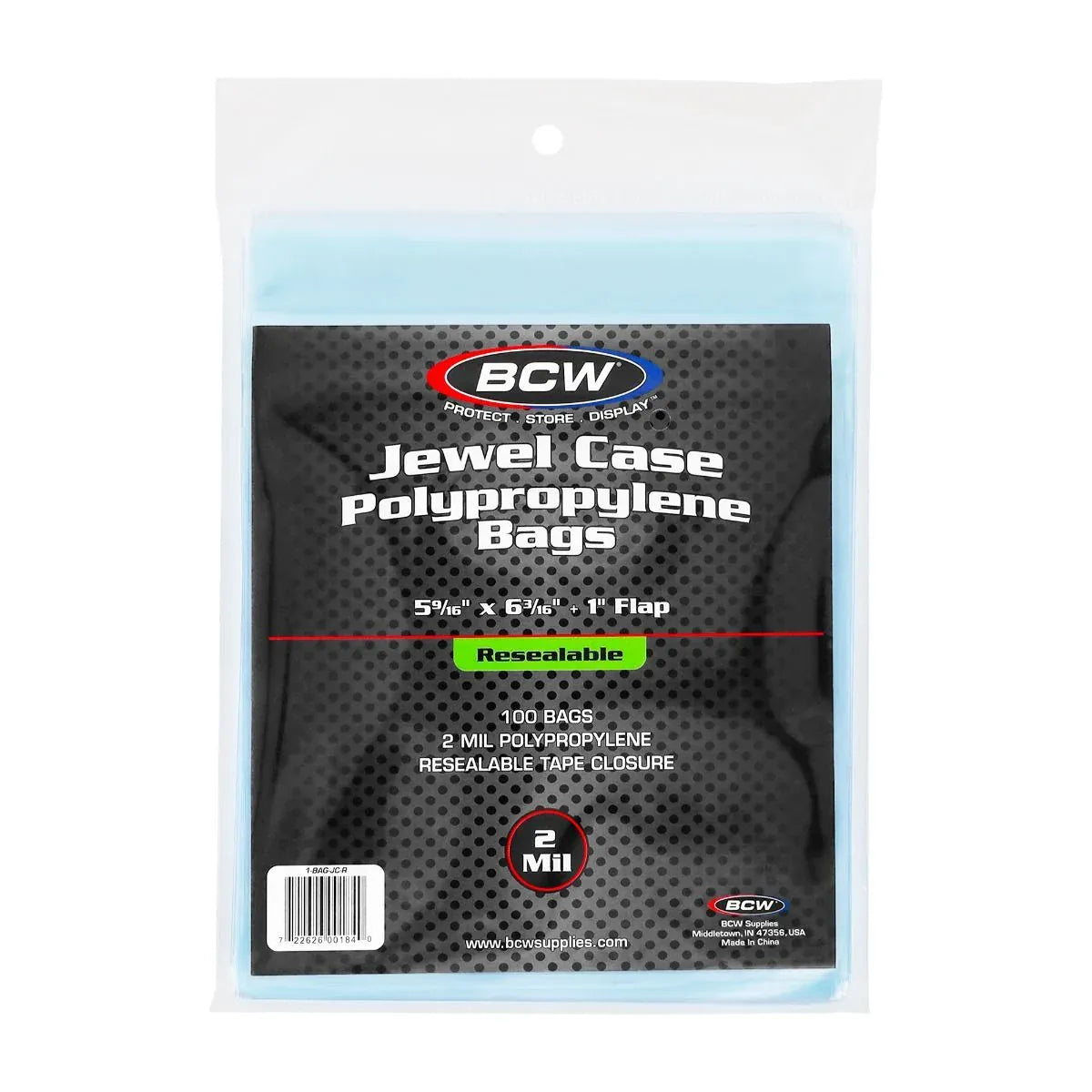 BCW Music > Music Supplies BCW: Resealable CD Bag - Jewel Case 722626001840 1-BAG-JC-R