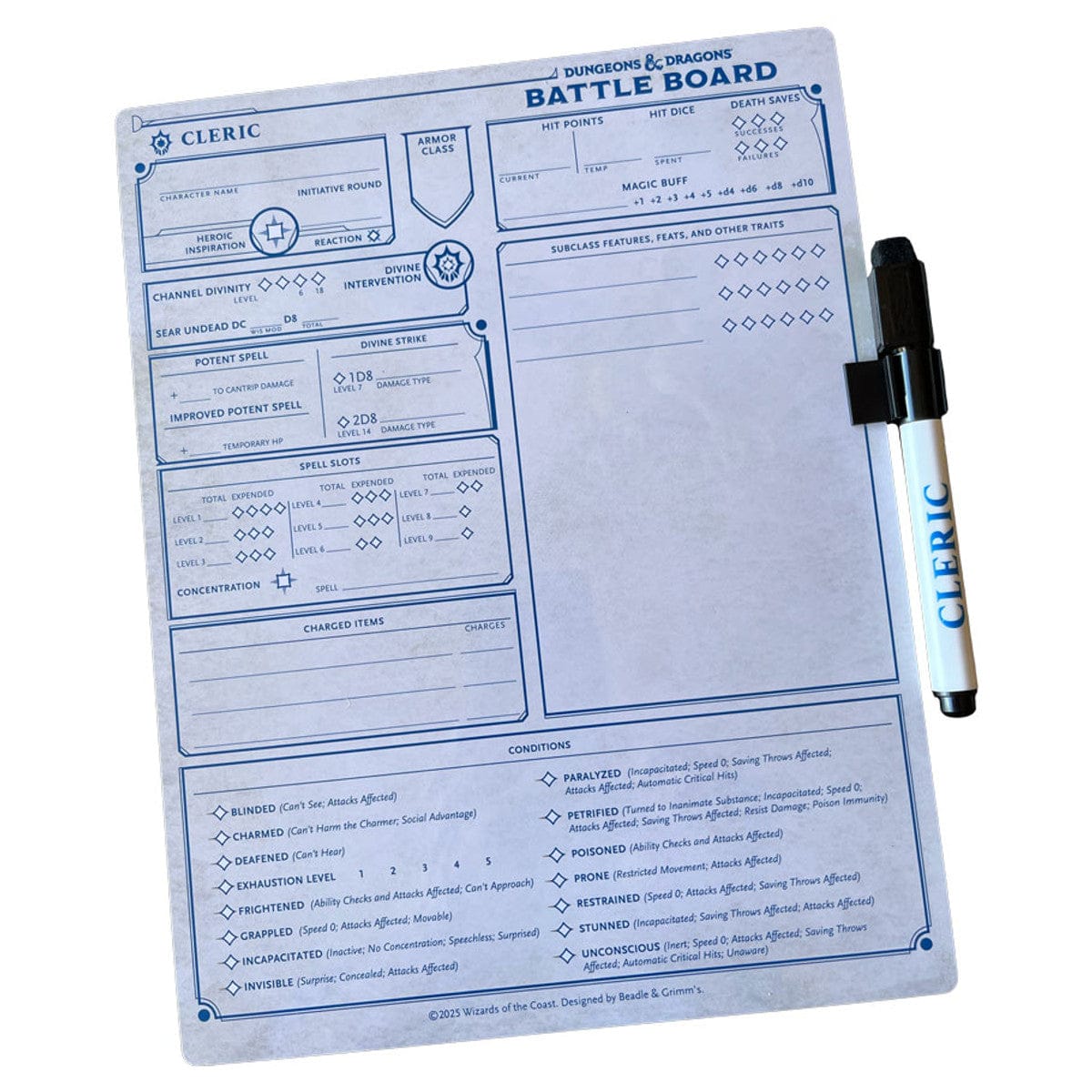 Beadle & Grimm's Tabletop Games > Role-Playing Games > Accessories Cleric D&D 5E: Battle Boards 850060996436 BAG023004