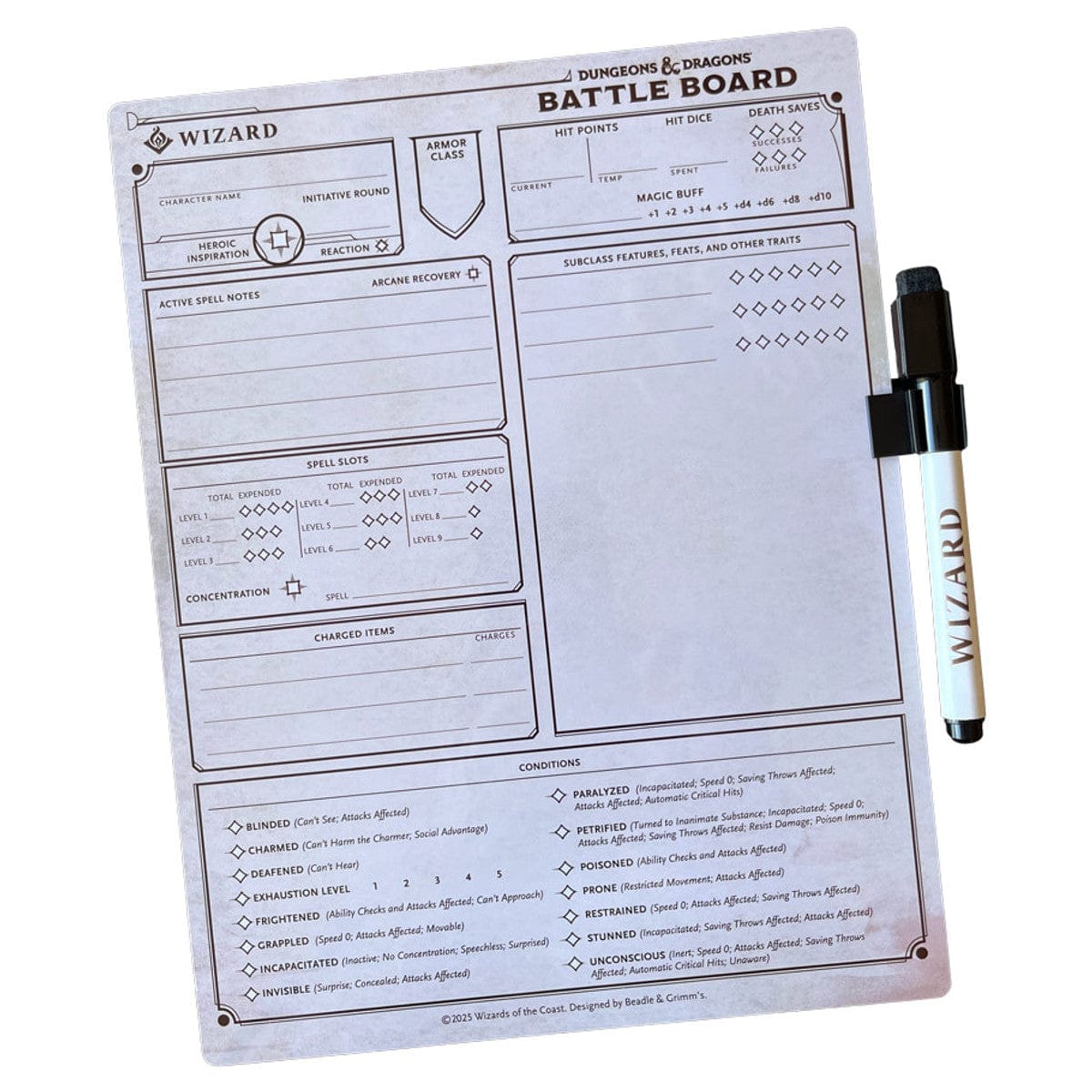 Beadle & Grimm's Tabletop Games > Role-Playing Games > Accessories Wizard D&D 5E: Battle Boards 850060996429 BAG023003