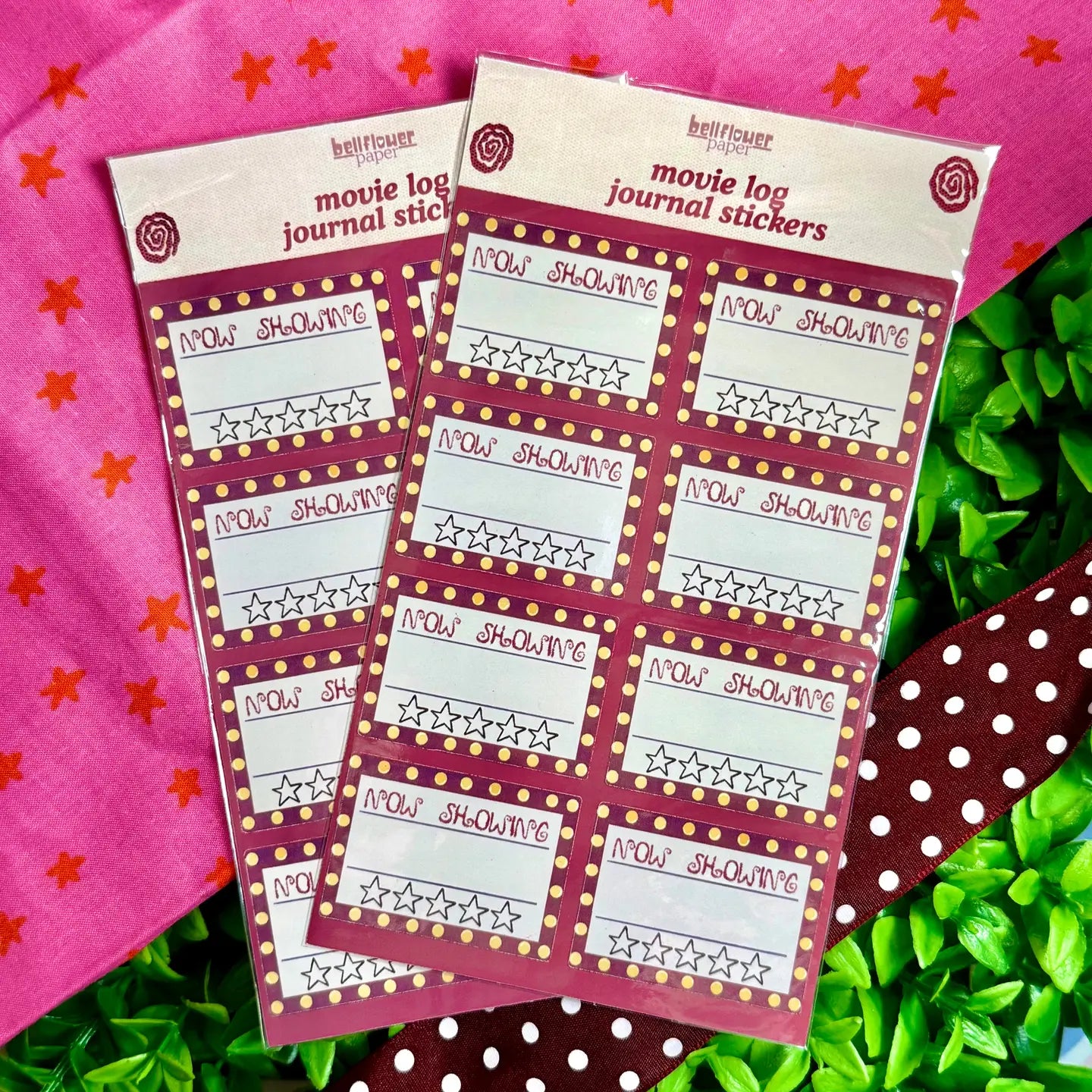 Bellflower Paper Stationery Movie Journal Log Sticker Sheet 35060220