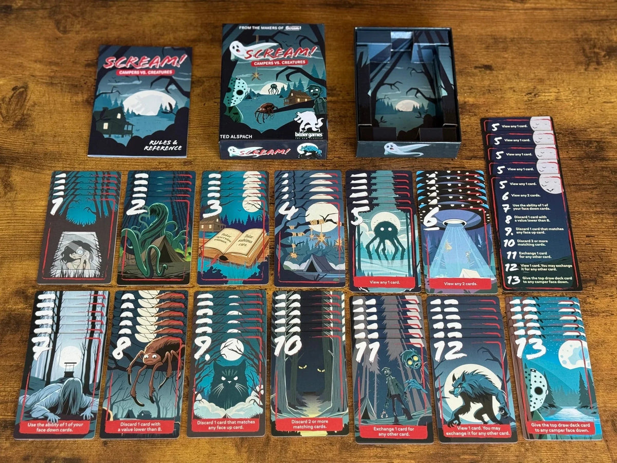 Bezier Games Board Games > Card Games Scream Campers Vs Creatures 810024460649