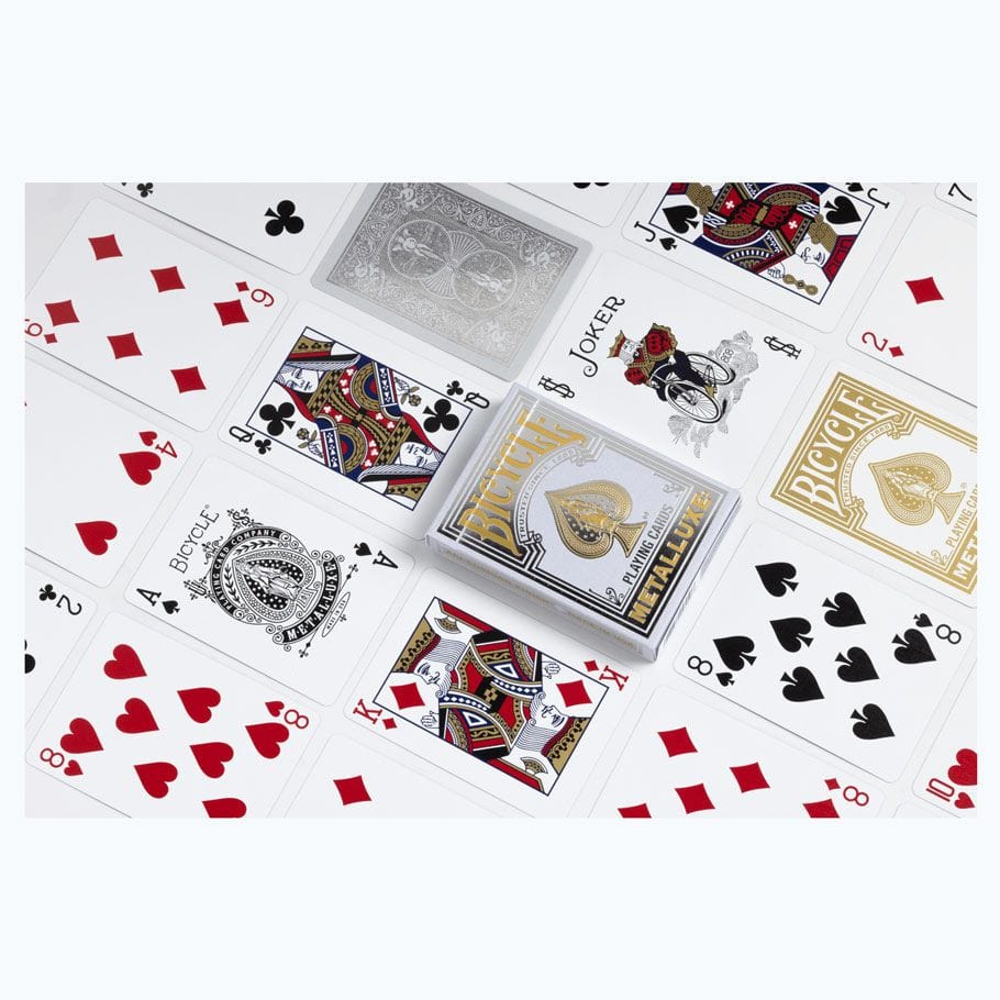 Bicycle Games > Playing Cards Playing Cards: Bicycle: Metalluxe Silver 073854095508 JKR10038241
