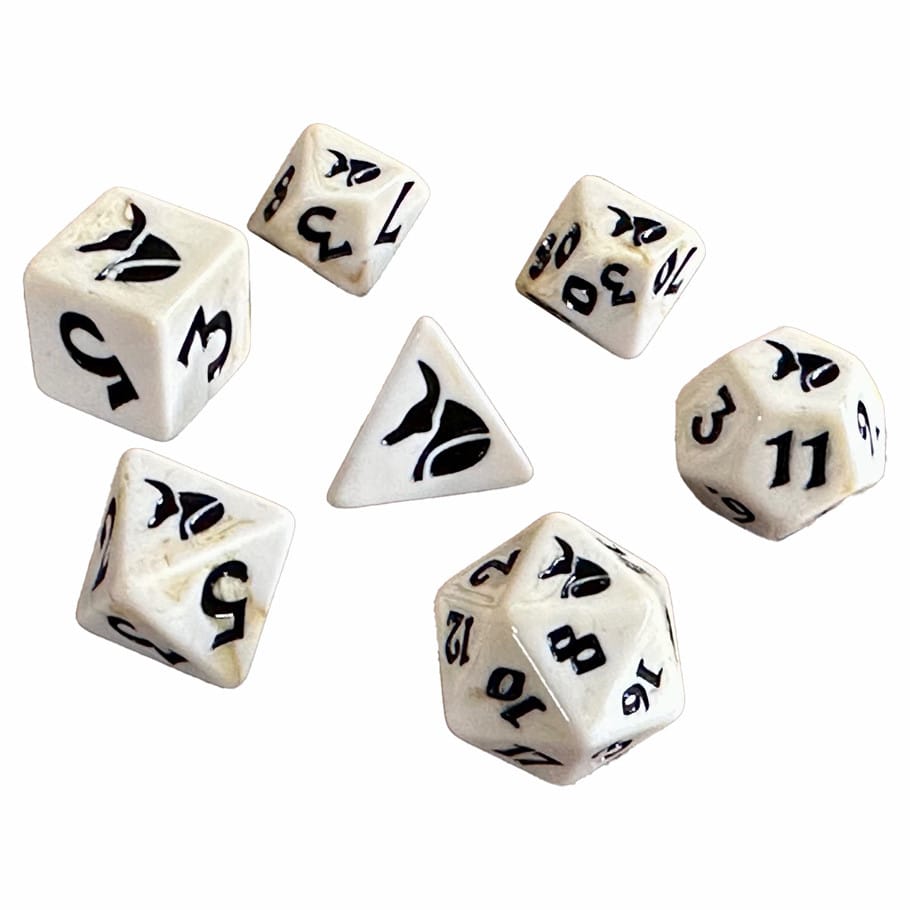 Black Oak Workshop Dice 7-Set Anubis 850070051224 BOW7DSANBEIHC