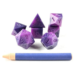 Black Oak Workshop Dice > Other Dice 7-Set Advanced Dice & Crayon Set: Purple Swirl 850070051088 BOW7DSADCPURSWR