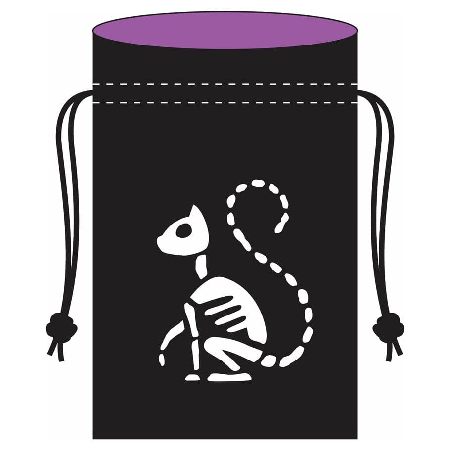 Black Oak Workshop Game Supplies > Dice Storage Black Oak Workshop: Dice Bag - Skele-Kitty 850070051316 BOWDBSKELEKHC