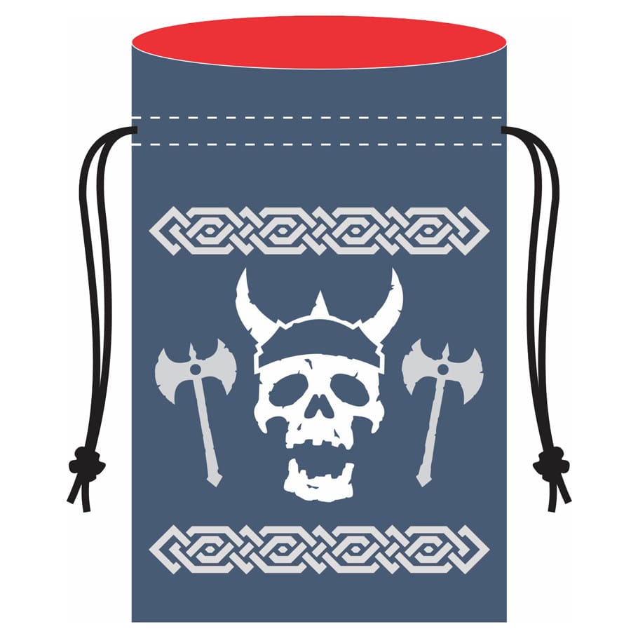 Black Oak Workshop Game Supplies > Dice Storage Dice Bag: Heraldry: Skull & Axe 850070051323 BOWDBSKLAXEHC