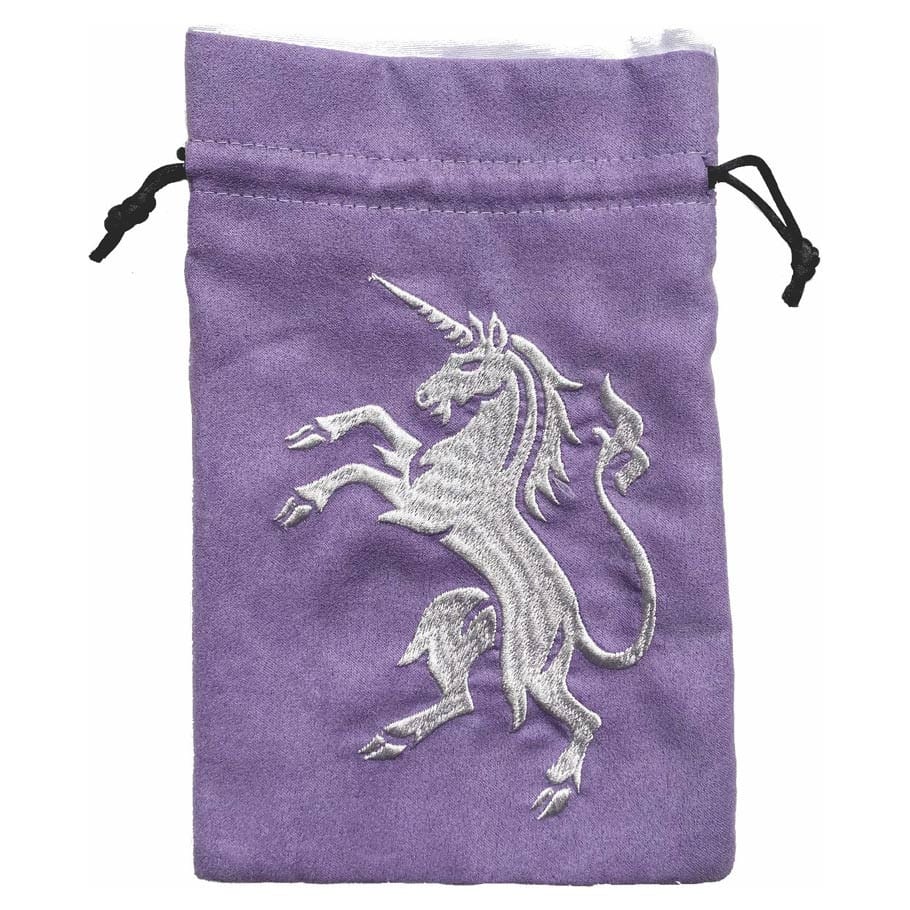 Black Oak Workshop Game Supplies > Dice Storage Dice Bag: Heraldry: Unicorn 850055772885 BOWDBHRUNICHC