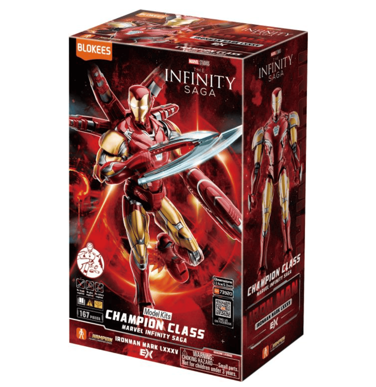 BLOKEES Model Kits > Other Model Kits Blokee - Marvel Infinity Saga Champion Class CC01EX Iron Man MK85 EX Model Kit 810181530612