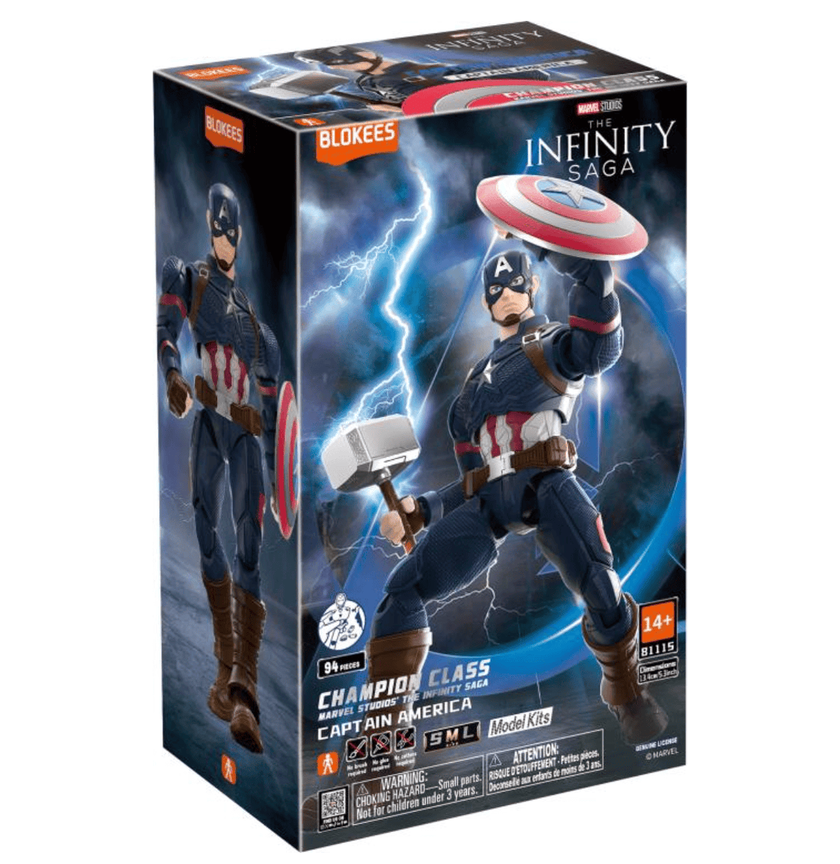 BLOKEES Model Kits > Other Model Kits Blokee - Marvel Infinity Saga Champion Class CC03 Captain America Model Kit 810181531350