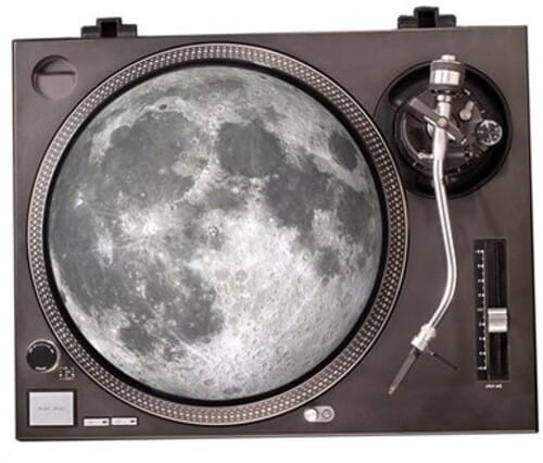 Bluescentric Music > Audio Equipment > Accessories Bluescentric: Graphic Turntable Slip Mat - 3D Moon 840460723688 BUEC10300
