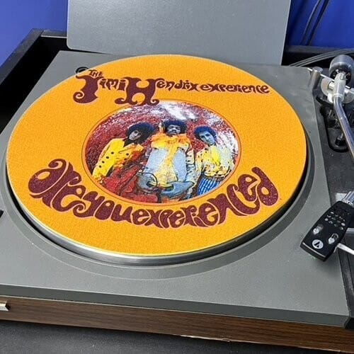 Bluescentric Music > Audio Equipment > Accessories Bluescentric: Graphic Turntable Slip Mat - Jimi Hendrix, Are You Experienced 840460723619 BUEC10293