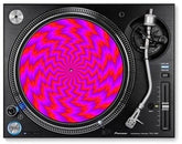Bluescentric Music > Audio Equipment > Accessories Bluescentric: Graphic Turntable Slip Mat - Optical Illusion, Hot Pink Electric 840460723664 BUEC10298