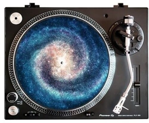 Bluescentric Music > Audio Equipment > Accessories Bluescentric: Graphic Turntable Slip Mat - Spinning Galaxy 840460723640 BUEC10296