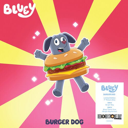 Bluey Music > Vinyl Records Bluey - Burger Dog / Bluey Theme Tune (Burger Dog Version) [Import] (RSD Exclusive, Limited Picture Disc 7-Inch Vinyl, United Kingdom - Import) 5014797912526 DMON9791252.7