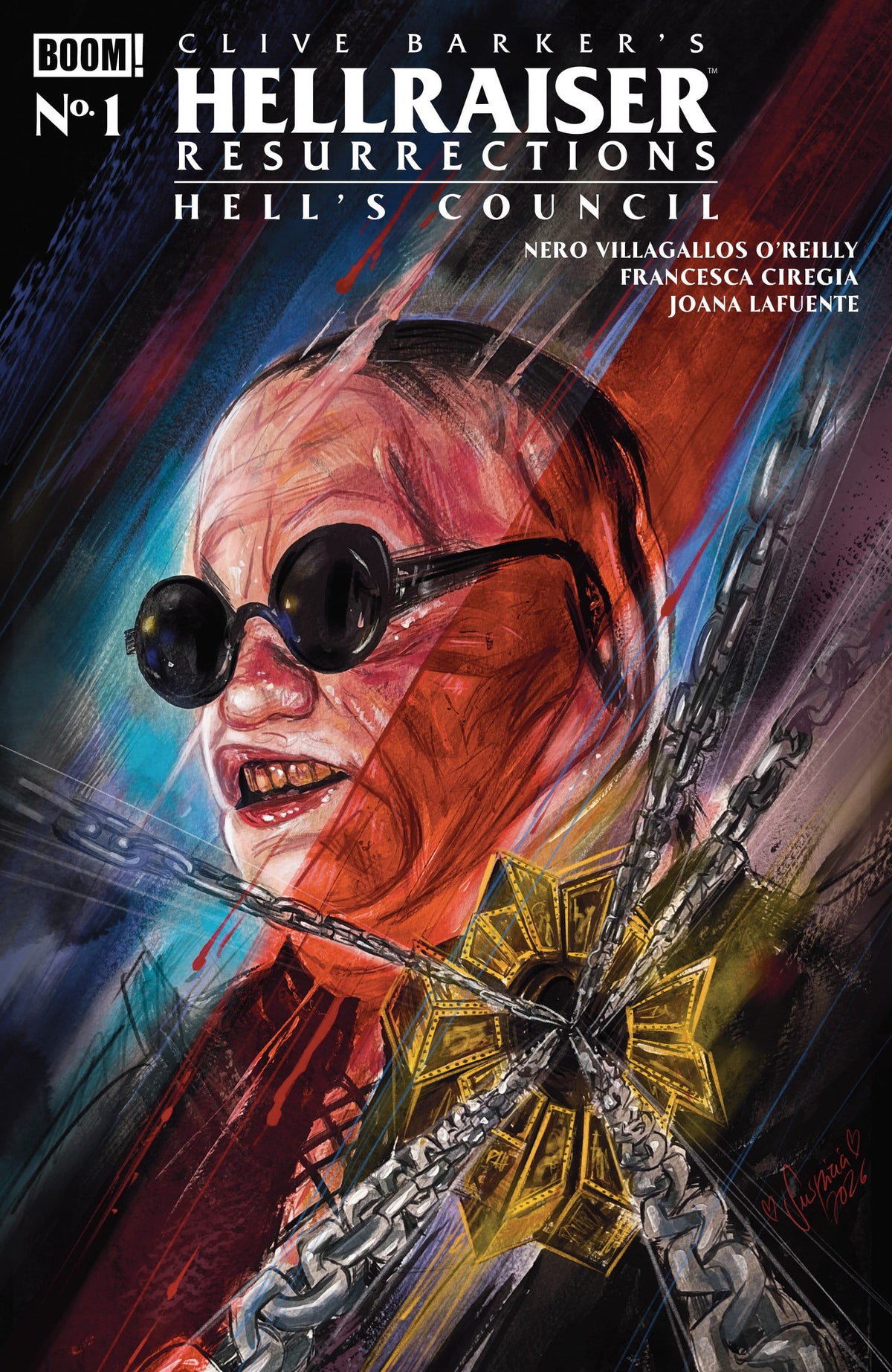 Boom Entertainment Comic Books Hellraiser: Resurrections - Hell's Council #1 A Main (Dressed, Vilchez) (Release Date: 09/23/2026) 84428401364204011 PRH-84428401364204011