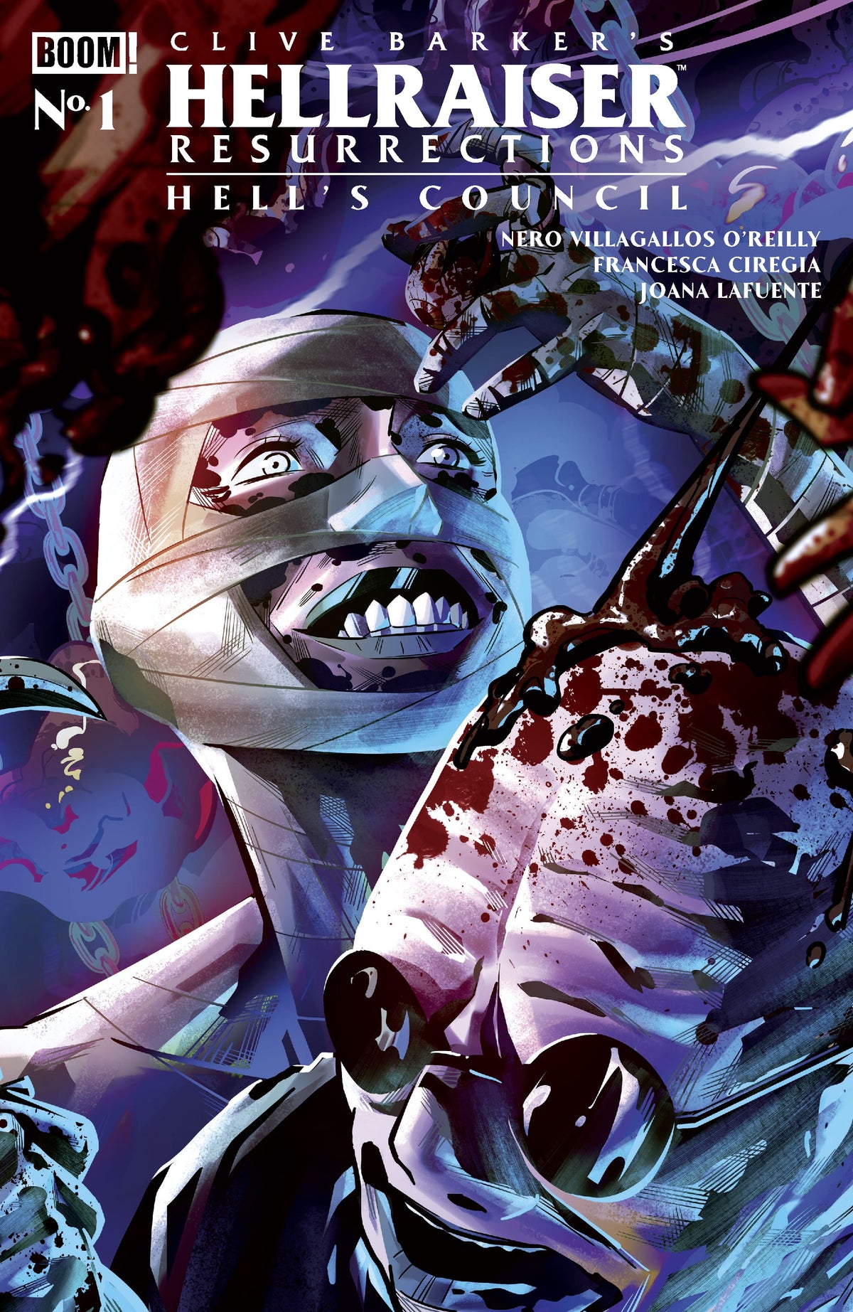 Boom Entertainment Comic Books Hellraiser: Resurrections - Hell's Council #1 B Variant (Dressed, Sabbatini) (Release Date: 09/23/2026) 84428401364204021 PRH-84428401364204021