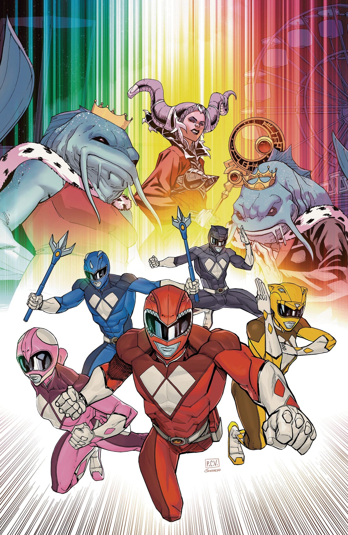 Boom Entertainment Comic Books > Incentives Mighty Morphin Power Rangers (2026) #4 F 1:10 INCV Foil Variant (Full Art, Foil, Sevy) (Release Date: 09/23/2026) 84428401334504061 PRH-84428401334504061