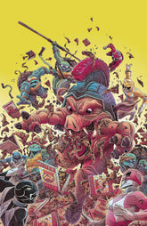 Boom Entertainment Comic Books > Incentives Mighty Morphin Power Rangers/ Teenage Mutant Ninja Turtles III #1 K 1:100 INCV Variant (Full Art, Foil, Stokoe) 84428401272001111 PRH-84428401272001111