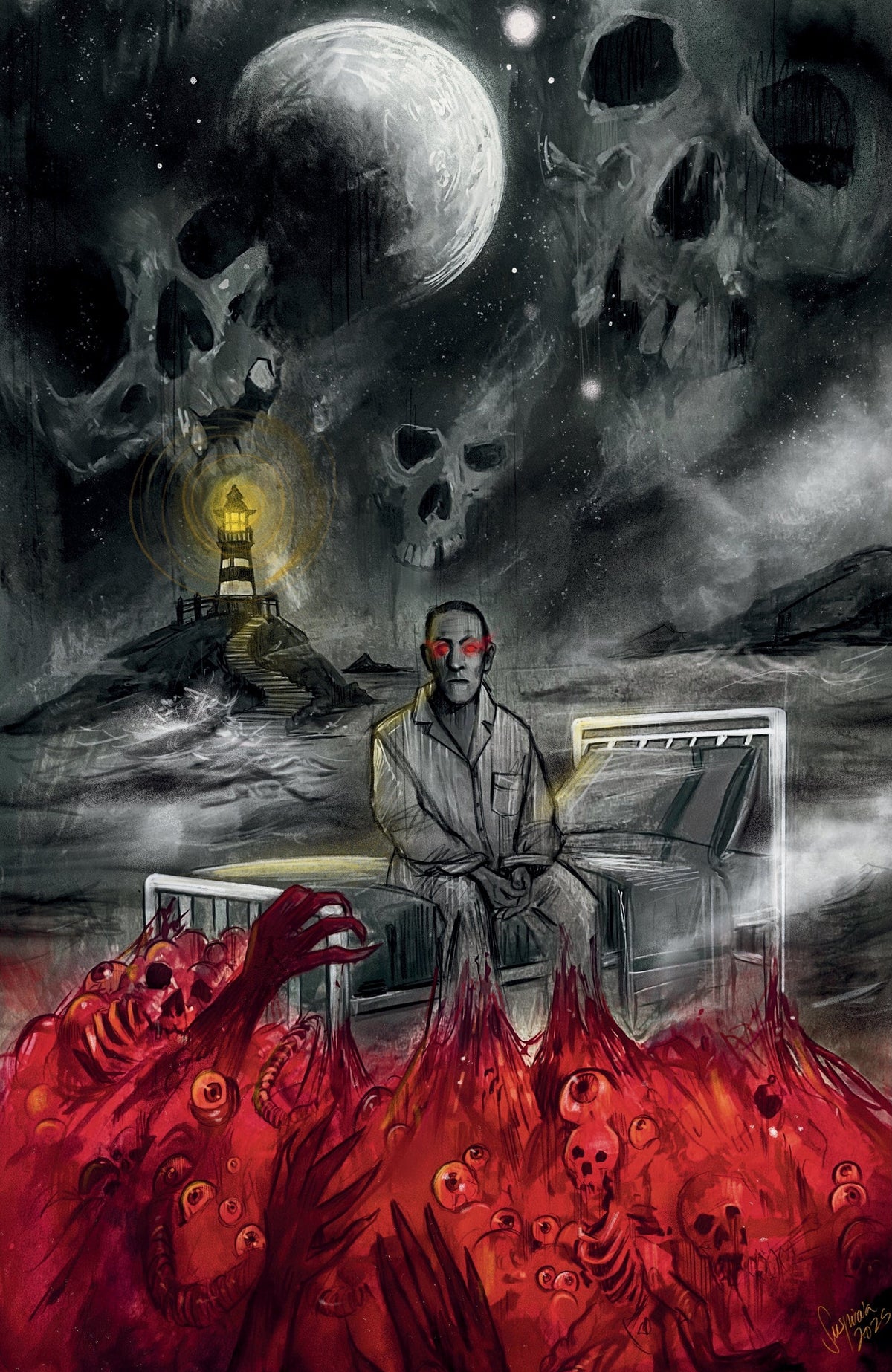 Boom Entertainment Comic Books > Incentives The Last Day of H.P. Lovecraft #1 F 1:20 INCV BOOM 20th Anniversary Variant (Full Art, Vilchez) 84428401286701061 PRH-84428401286701061