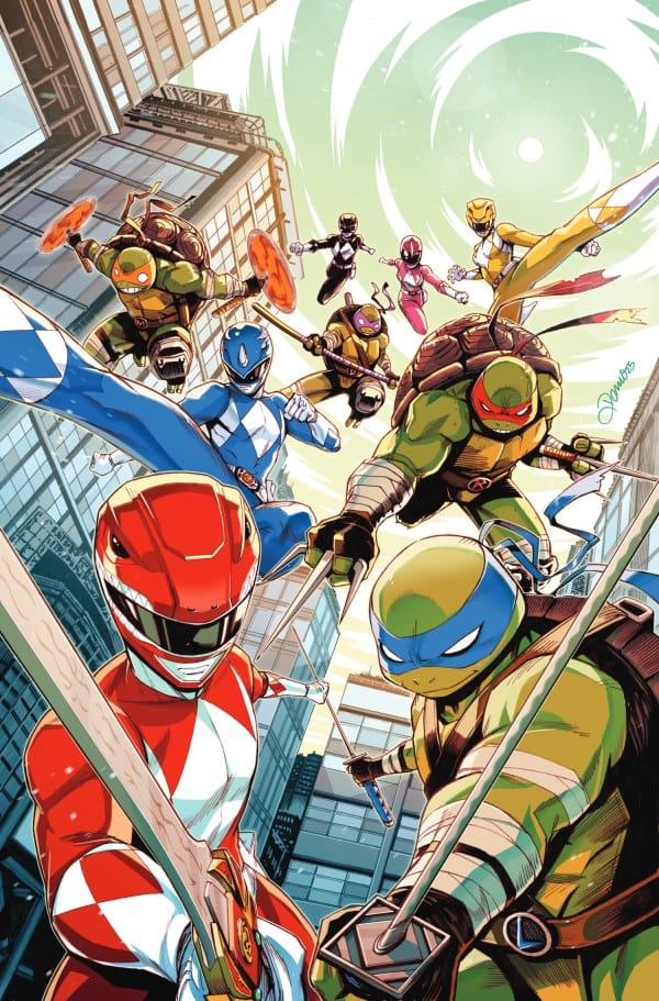 Boom Entertainment Comic Books Mighty Morphin Power Rangers/ Teenage Mutant Ninja Turtles III #1 E Variant (Full Art, Foil, Zonno) 84428401272001051 PRH-84428401272001051
