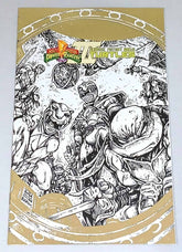 BOOM ENTERTAINMENT Comic Books MIGHTY MORPHIN POWER RANGERS TEENAGE MUTANT NINJA TURTLES III #1 FOIL STAMP VAR ASHCAN 84428401272000091
