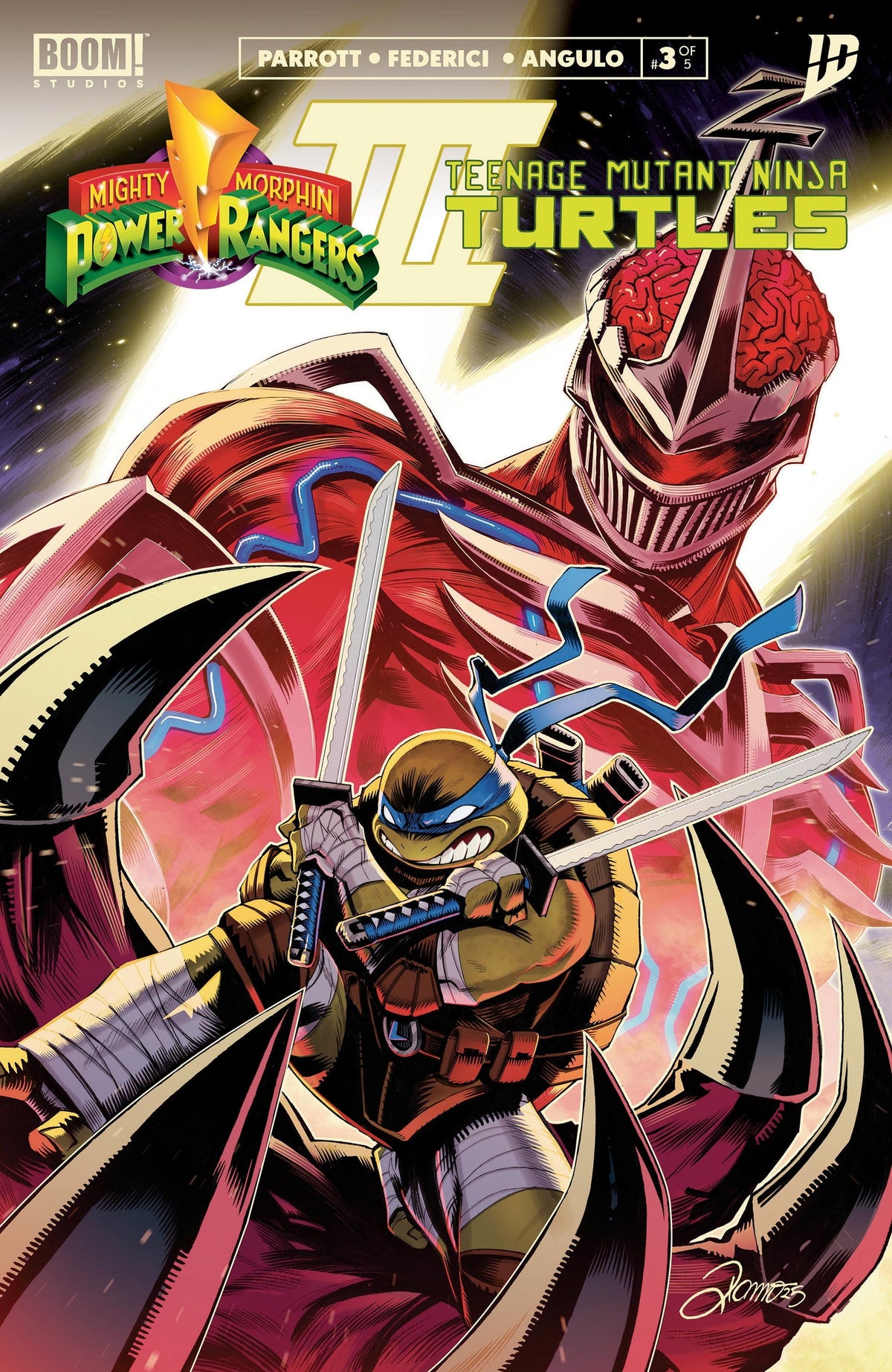 Boom Entertainment Comic Books Mighty Morphin Power Rangers/Teenage Mutant Ninja Turtles III #3 A Main (Dressed, Zonno) 84428401272003011 PRH-84428401272003011