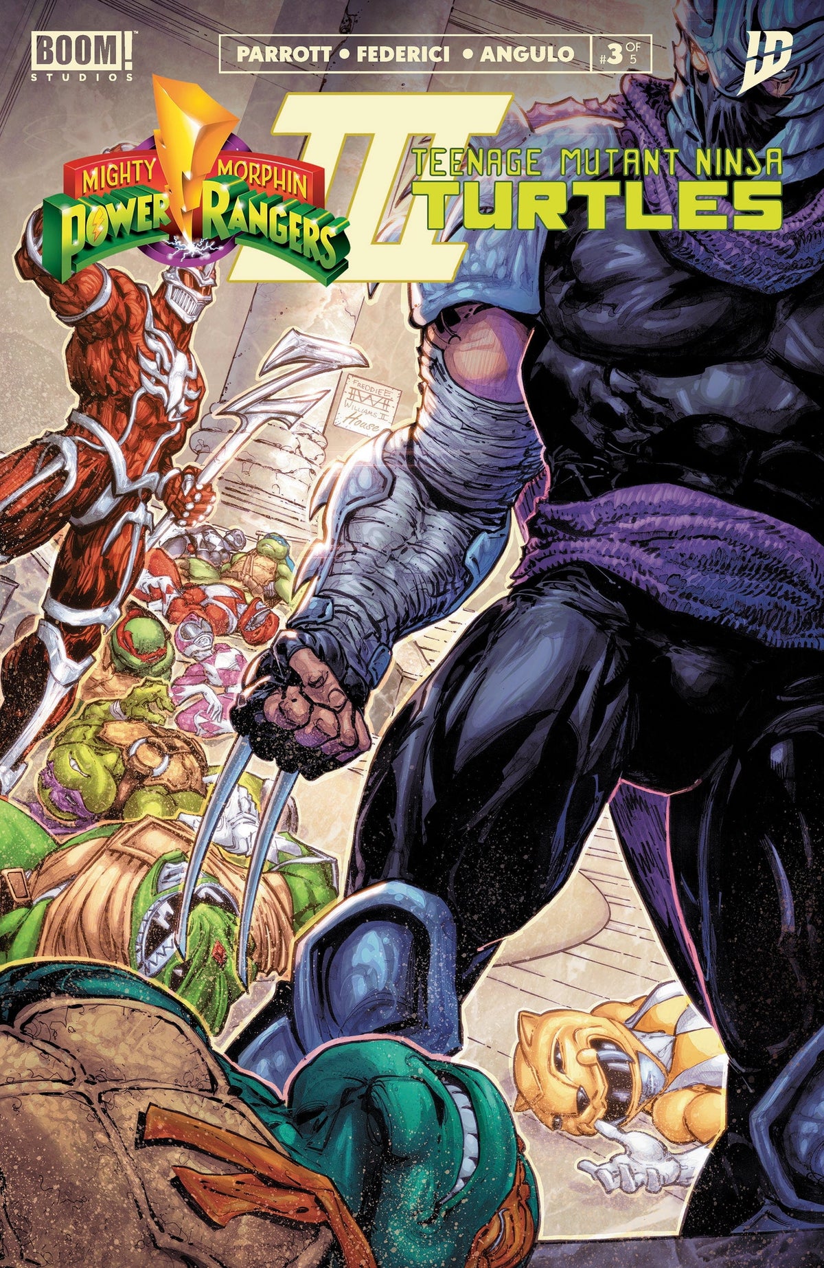 Boom Entertainment Comic Books Mighty Morphin Power Rangers/Teenage Mutant Ninja Turtles III #3 B Variant (Dressed, Williams) 84428401272003021 PRH-84428401272003021