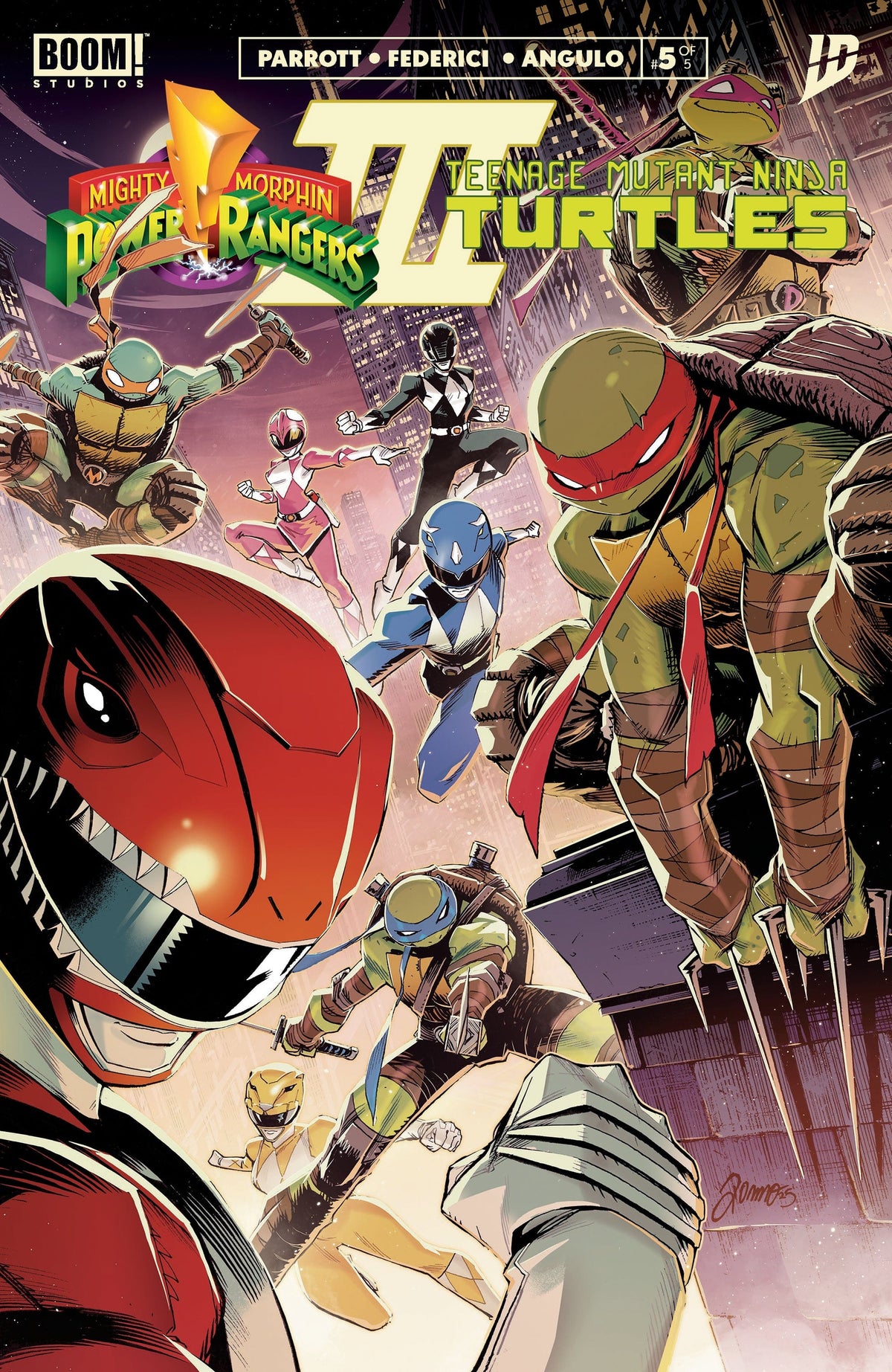 Boom Entertainment Comic Books Mighty Morphin Power Rangers/Teenage Mutant Ninja Turtles III #5 A Main (Dressed, Zonno) 84428401272005011 PRH-84428401272005011