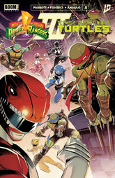 Boom Entertainment Comic Books Mighty Morphin Power Rangers/Teenage Mutant Ninja Turtles III #5 A Main (Dressed, Zonno) 84428401272005011 PRH-84428401272005011