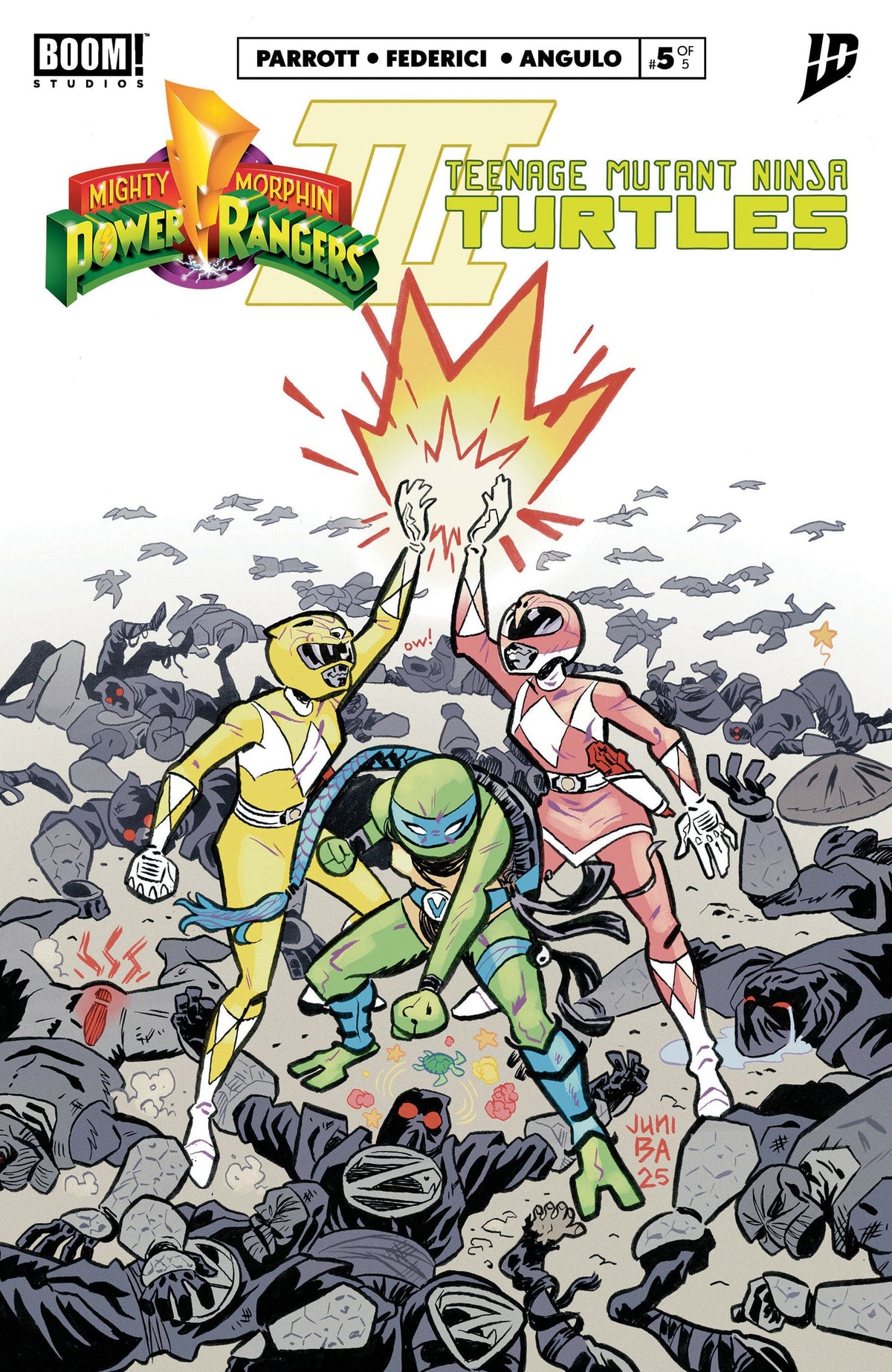 Boom Entertainment Comic Books Mighty Morphin Power Rangers/Teenage Mutant Ninja Turtles III #5 B Variant (Dressed, Ba) 84428401272005021 PRH-84428401272005021