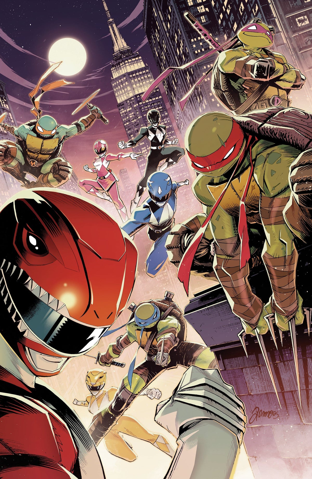 Boom Entertainment Comic Books Mighty Morphin Power Rangers/Teenage Mutant Ninja Turtles III #5 C Foil Variant (Full Art, Foil, Zonno) 84428401272005031 PRH-84428401272005031
