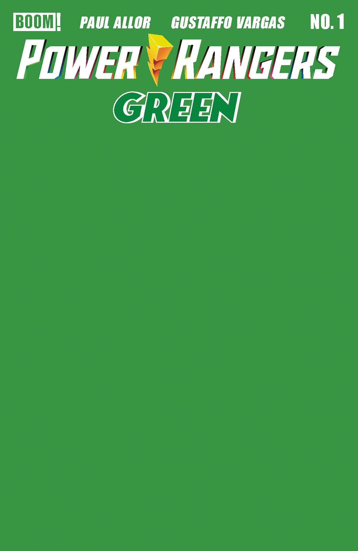 Boom Entertainment Comic Books Power Rangers Green #1 E Green Blank Sketch Variant (Release Date: 08/05/2026) 84428401346801051 PRH-84428401346801051