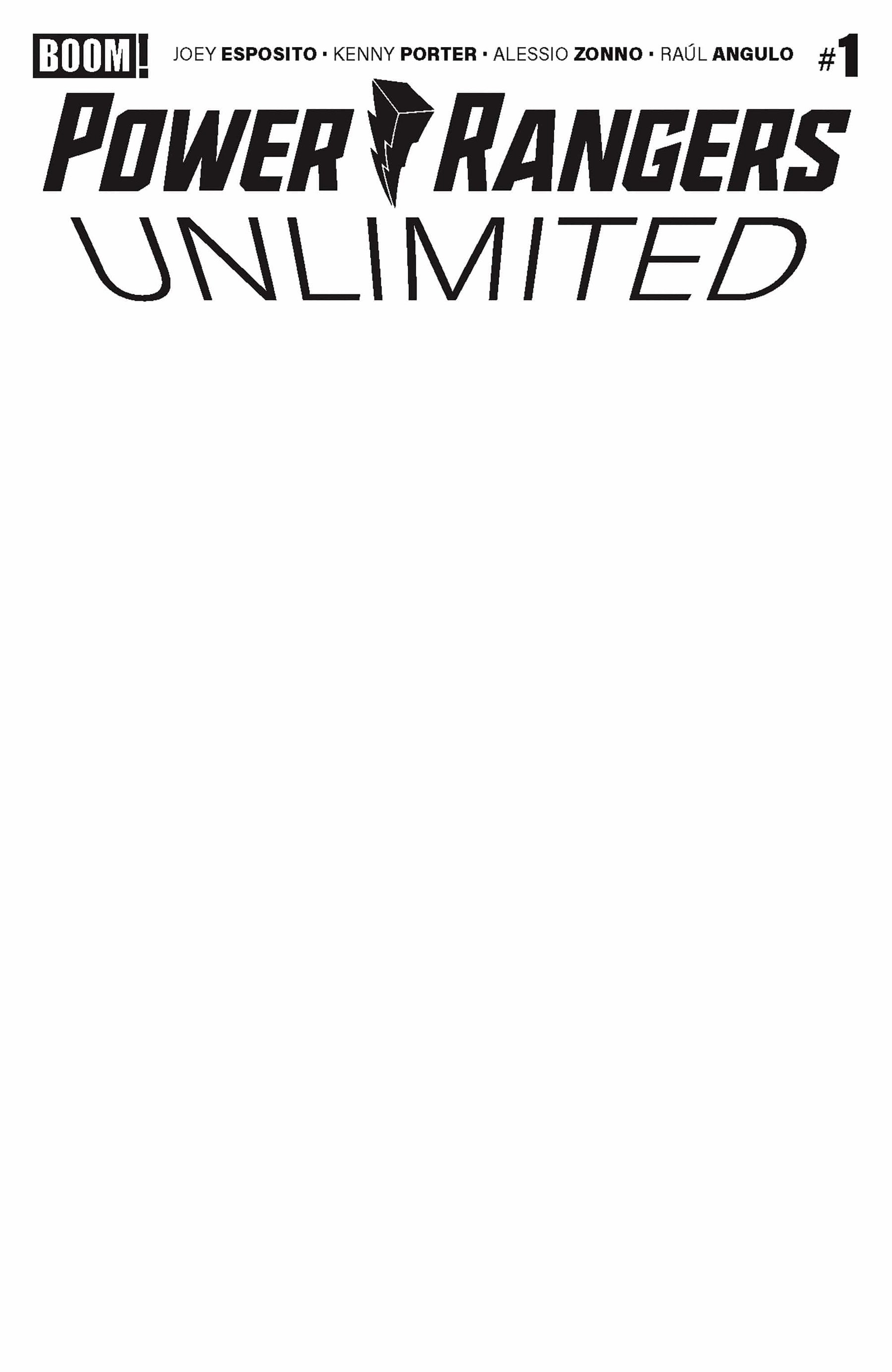 Power Rangers Unlimited #1 D Blank Sketch Variant