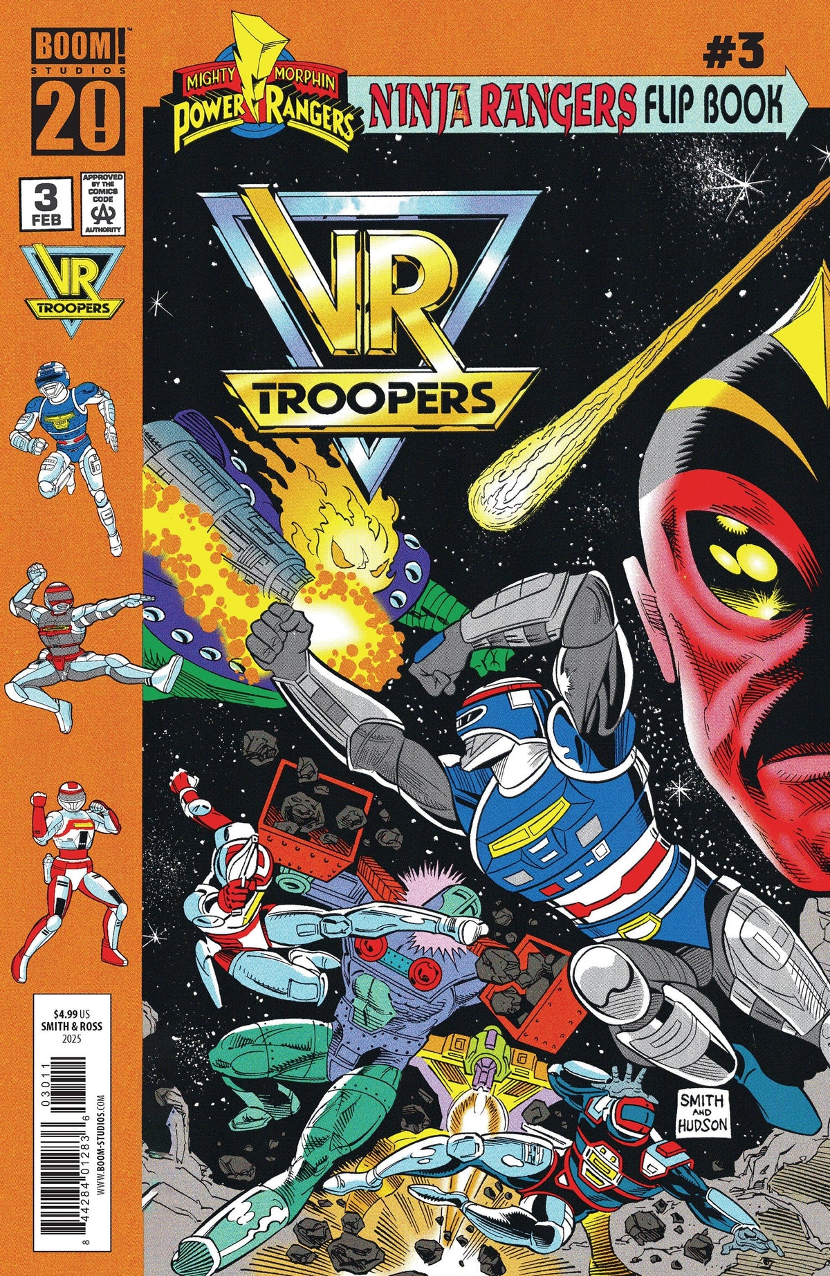 Boom Entertainment Comic Books VR Troopers/Power Rangers Flipbook Facsimile Edition #3 A Main (Dressed, TBD) 84428401283603011 PRH-84428401283603011