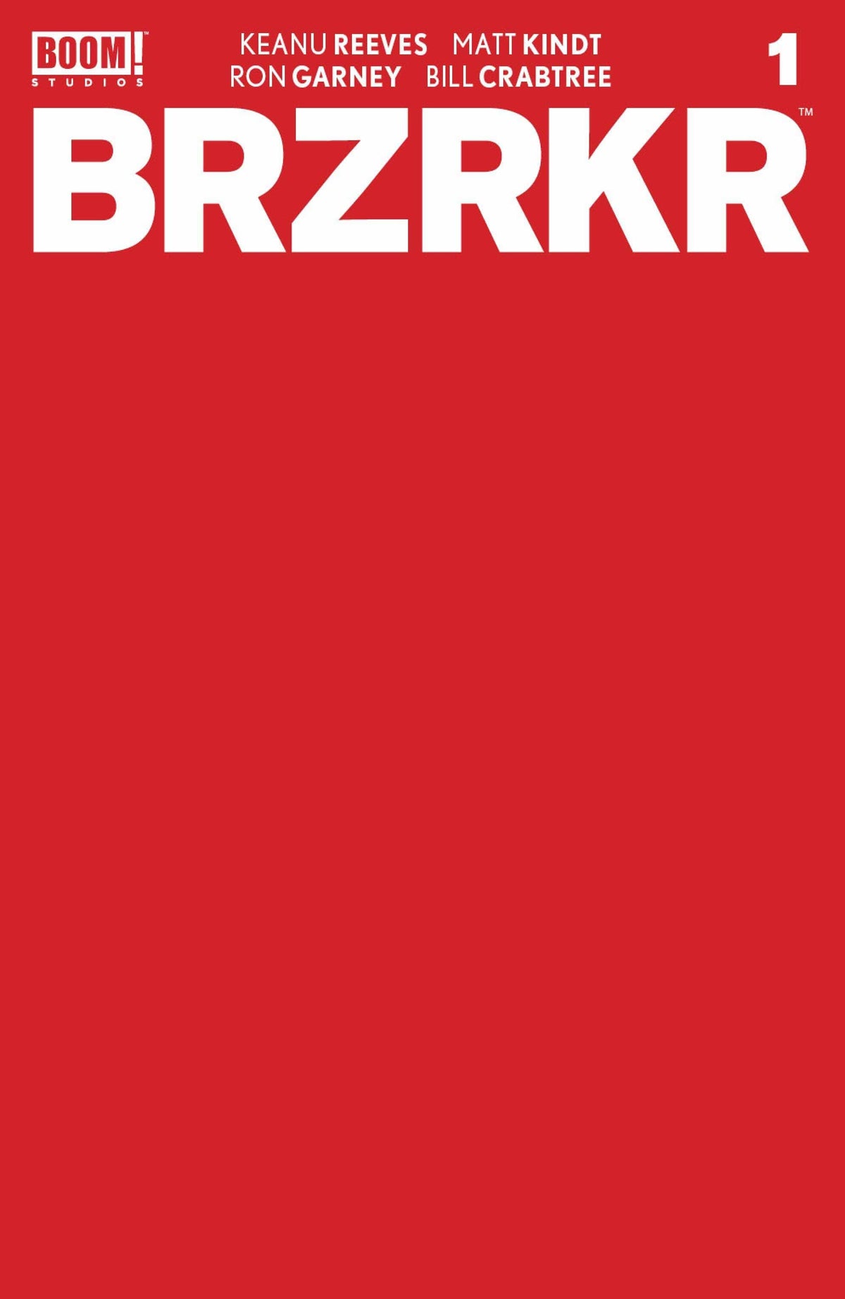 BRZRKR #1 CVR F 1:10 INCV RED BLANK SKETCH CV