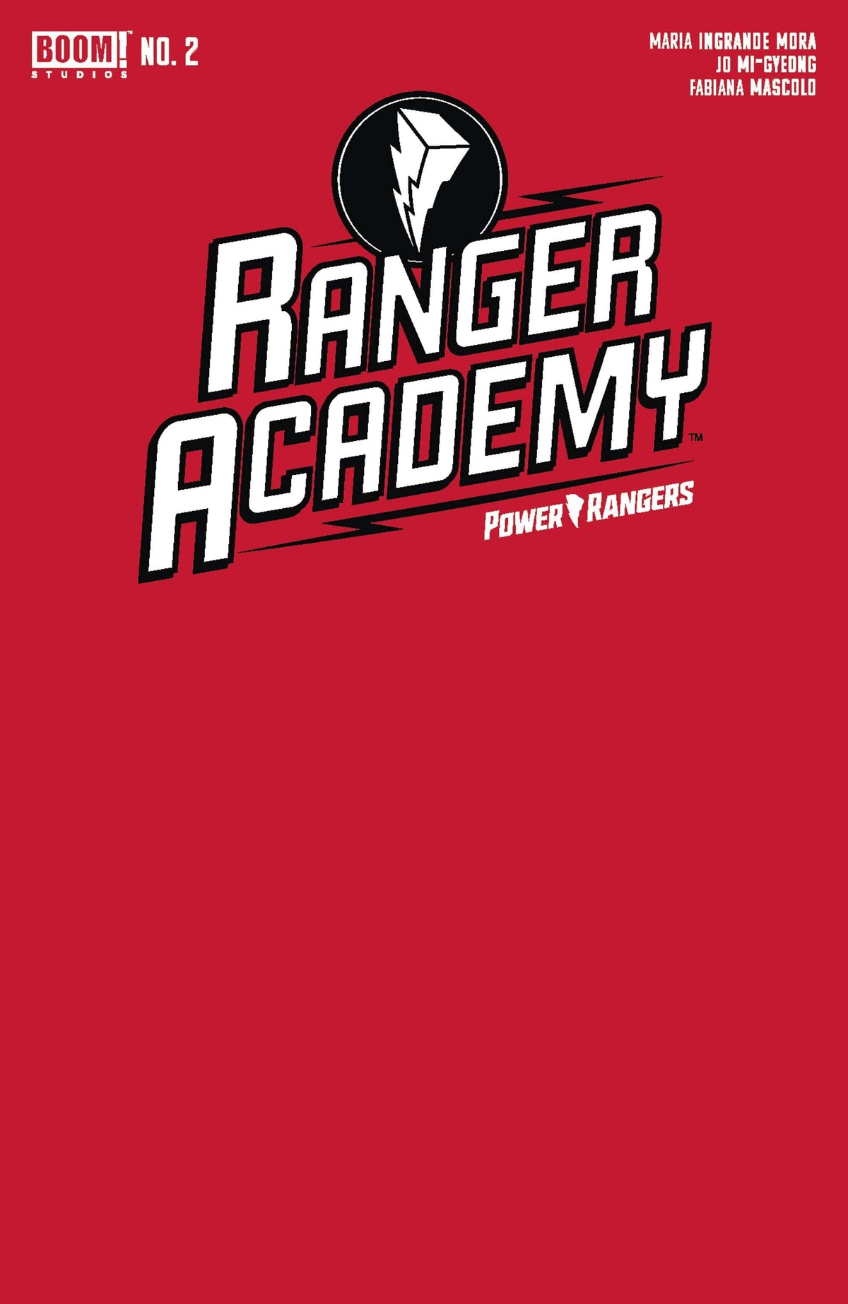 Boom! Studios Comic Books RANGER ACADEMY #2 CVR B RED BLANK SKETCH VAR N/A (C: 1-0-0) 84428401022102021 SEP230088